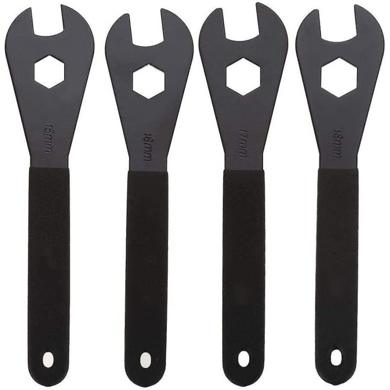 foto del prodotto chiave per bicicletta chiave conica multifunzione in acciaio al carbonio resistente, strumento di riparazione per bici 15 mm, 16 mm, 17 mm, 18 mm 