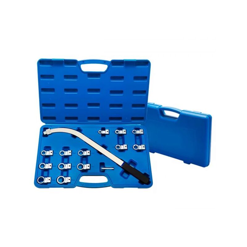 foto del prodotto chiave per puleggia tendicinghia con adattatori intercambiabili set 15 pz gs2942