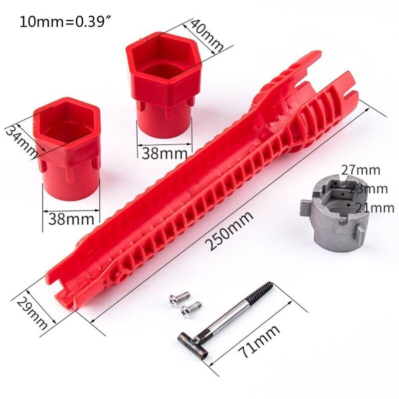 foto del prodotto chiave per rubinetto multifunzione 8 in 1 installatore per rubinetto lavello e strumento di installazione lavello per wc lavello impianti idraulici