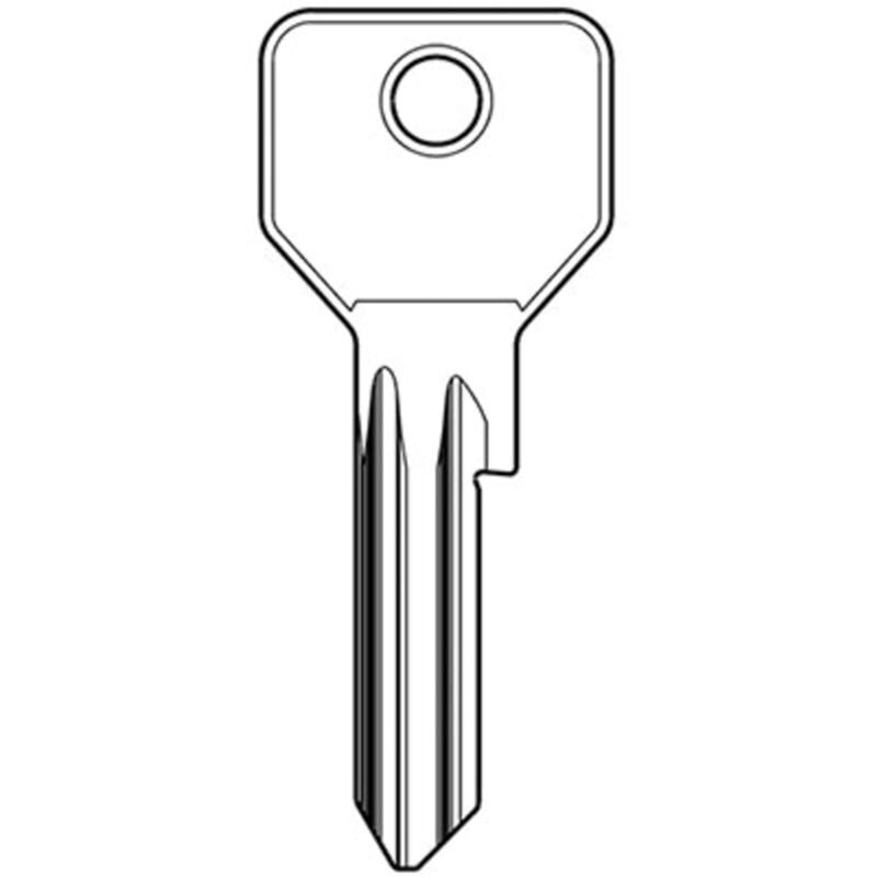 foto del prodotto chiave piatta cisa 01070.10 originale - ottone nichelato cs119 - 10 pezzi