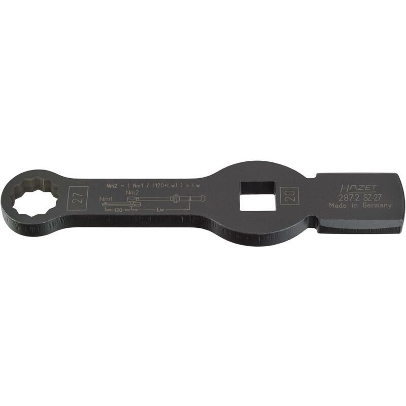 foto del prodotto chiave poligonale per uso a percussione con 2 superfici battenti 2872sz 27 attacco quadro, cavo, 3 4 di pollice 20 mm profilo a doppio