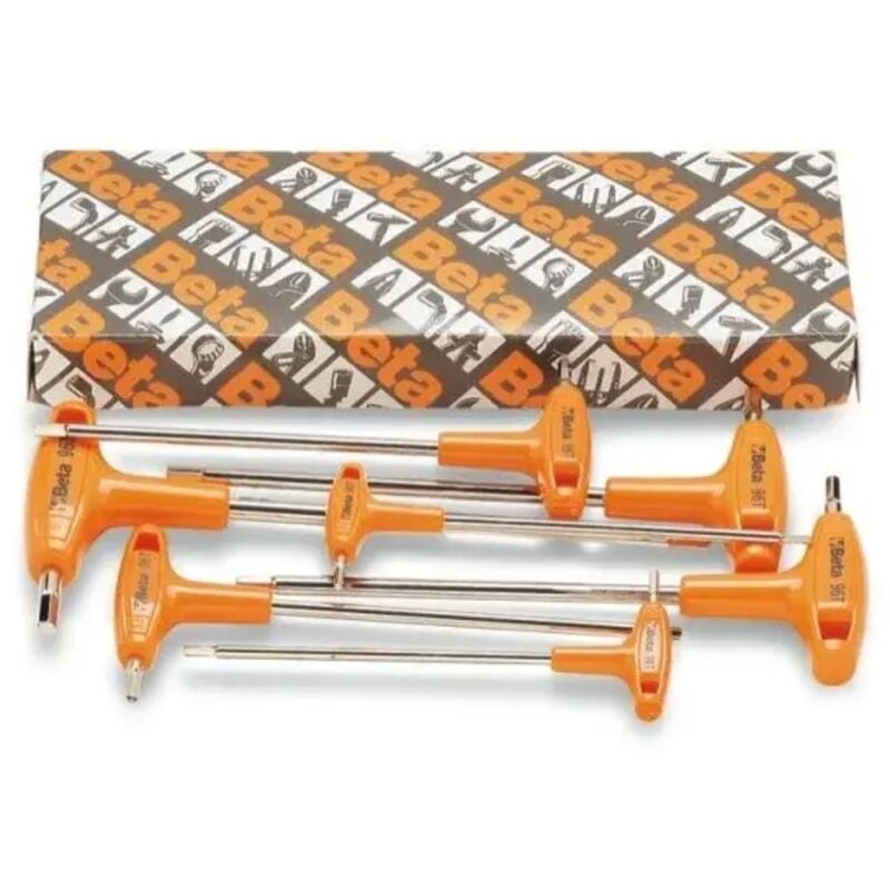foto del prodotto chiavi a brugola a t maschio esagonale set 5 pz. beta 96t s5p