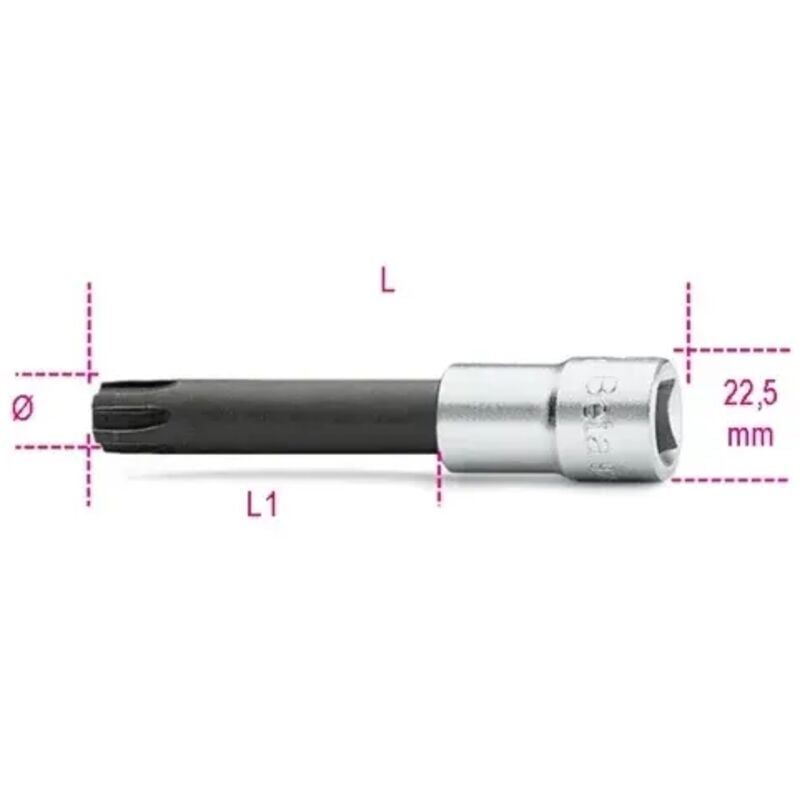 foto del prodotto chiavi a bussola per viti con impronta esascanalata con attacco quadro femmina 1 2 mm 10xl art. 920es