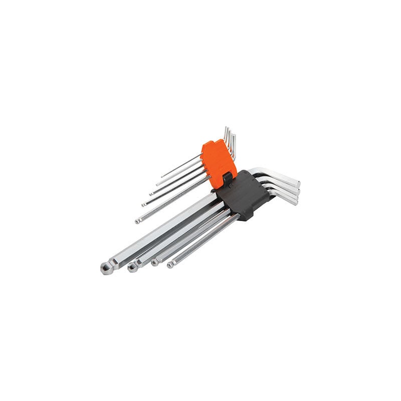 foto del prodotto chiavi esagonali sferiche lunghe 207609 wokin mm 1,5 10 cf pz 9