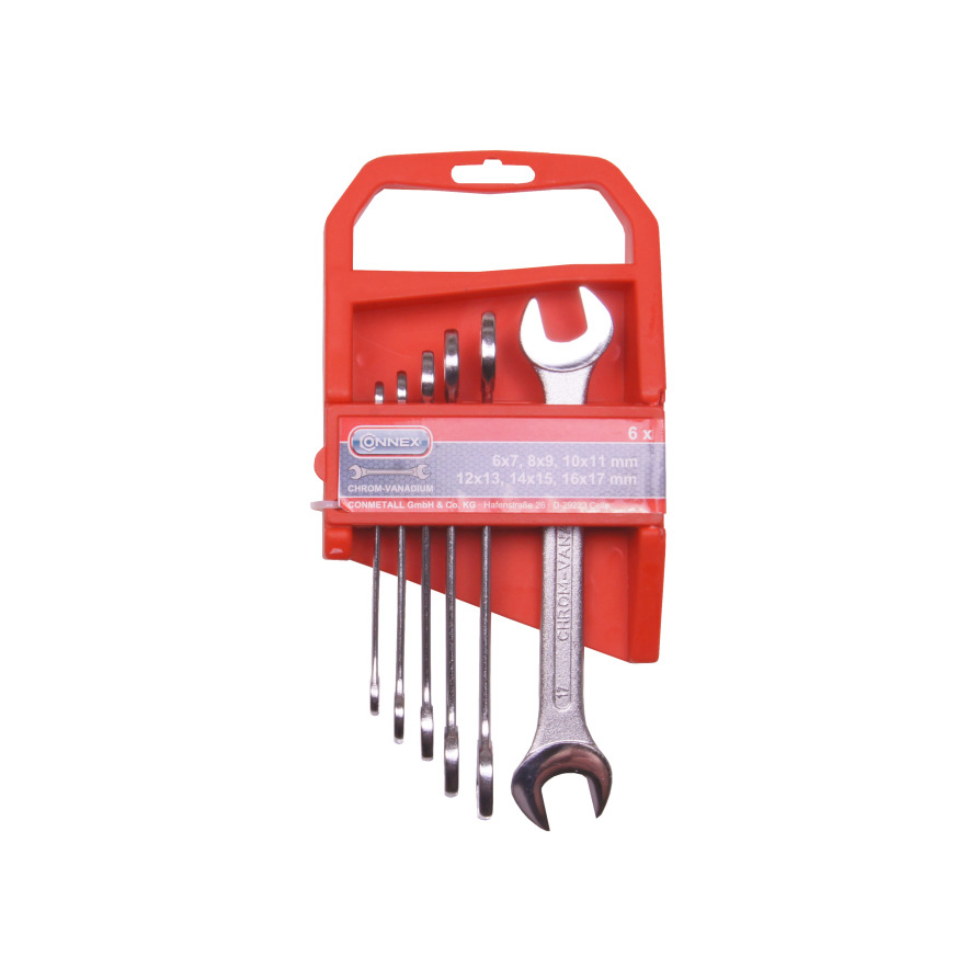foto del prodotto chiavi fisse serie 6 7 8 9 10 11 12 13 14 15 16 17 mm acciaio 6 pz masidef