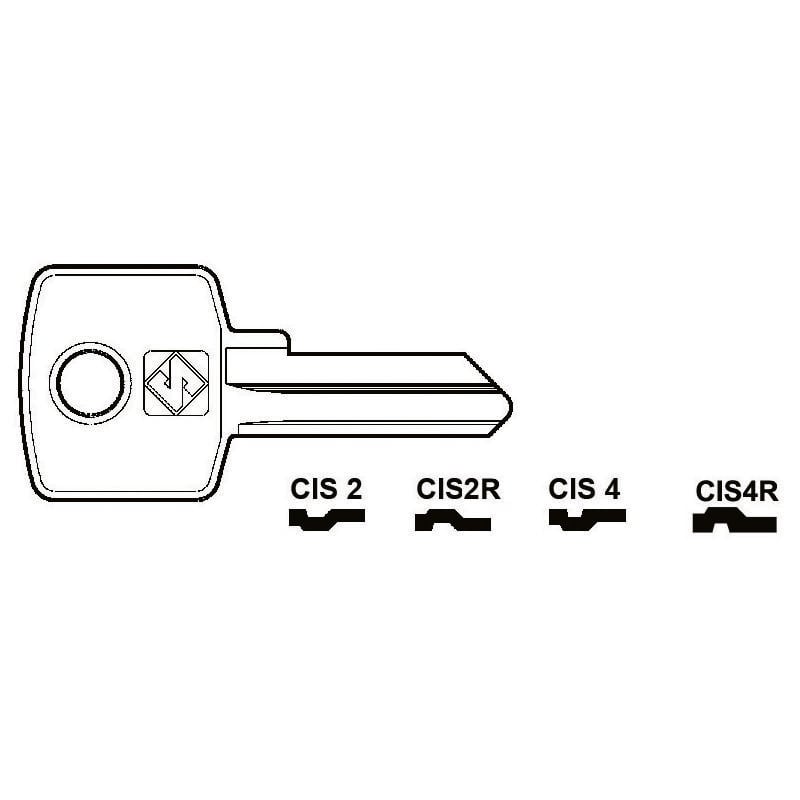 foto del prodotto chiavi per cilindri cas cisma 4 spine piccole cis2 dx