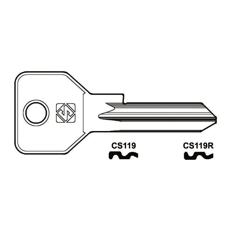 foto del prodotto chiavi per cilindri cisa 5 spine grandi cs119 cs119 dx