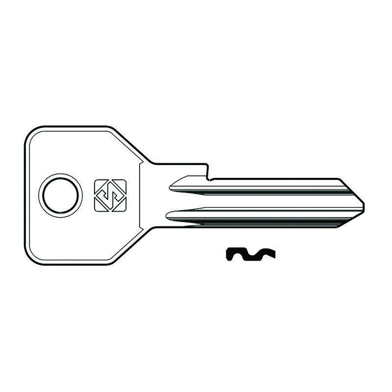 foto del prodotto chiavi per cilindri cisa 5 spine grandi cs119 in acc. nich. cs119 dx