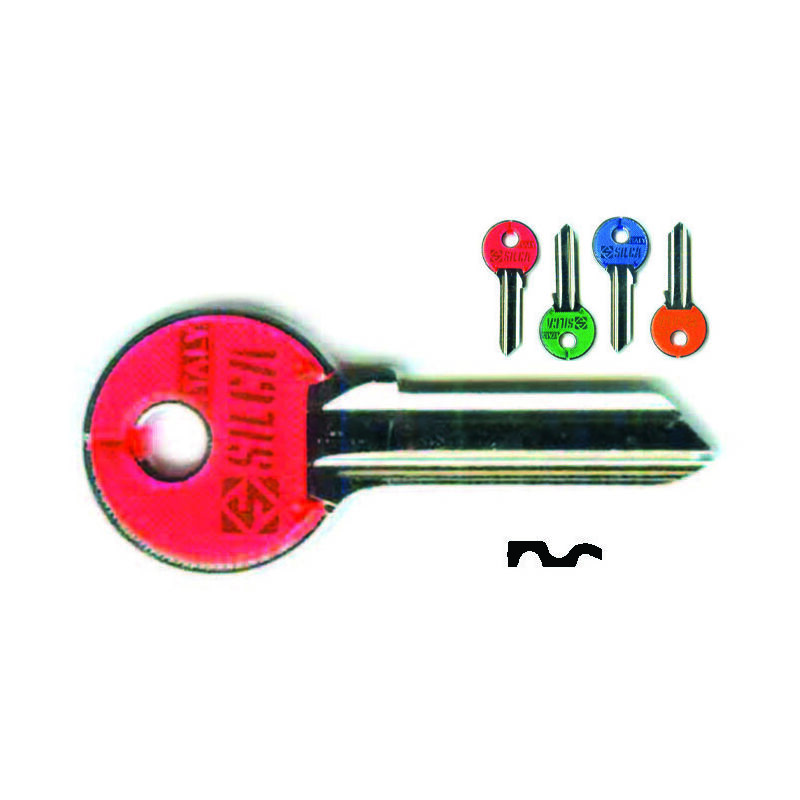 foto del prodotto chiavi per cilindri cisa 5 spine grandi cs206asl cs206asl dx slim fluo colori assortiti