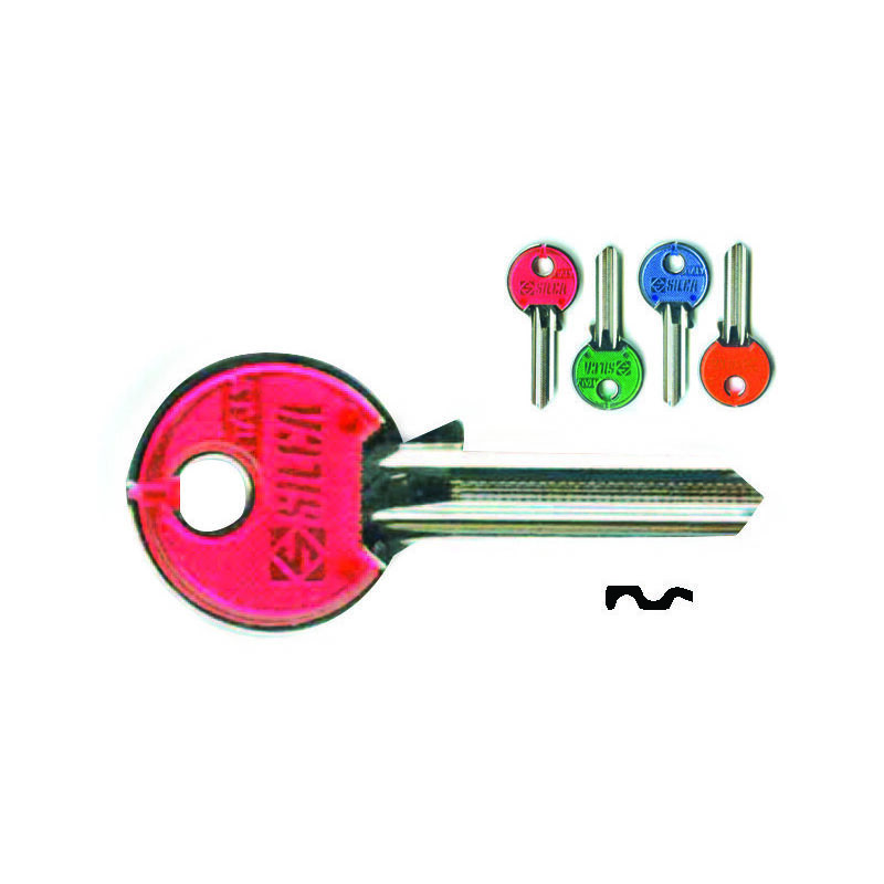 foto del prodotto chiavi per cilindri cisa 5 spine piccole cs7nsl cs7nsl dx slim fluo colori assortiti