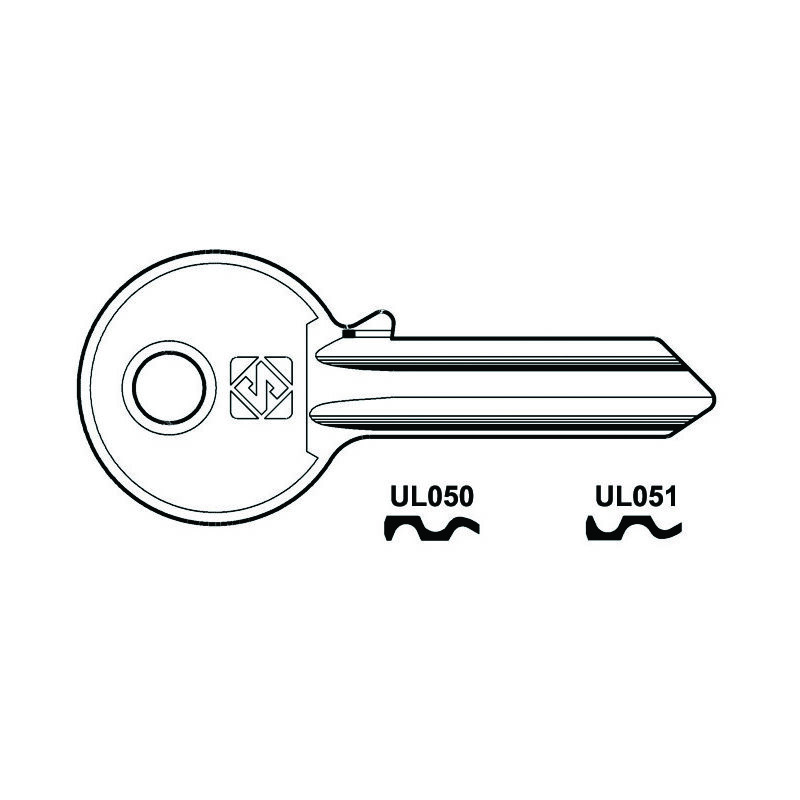 foto del prodotto chiavi per cilindri universal 5 spine grandi in acc. nich. ul051 sx