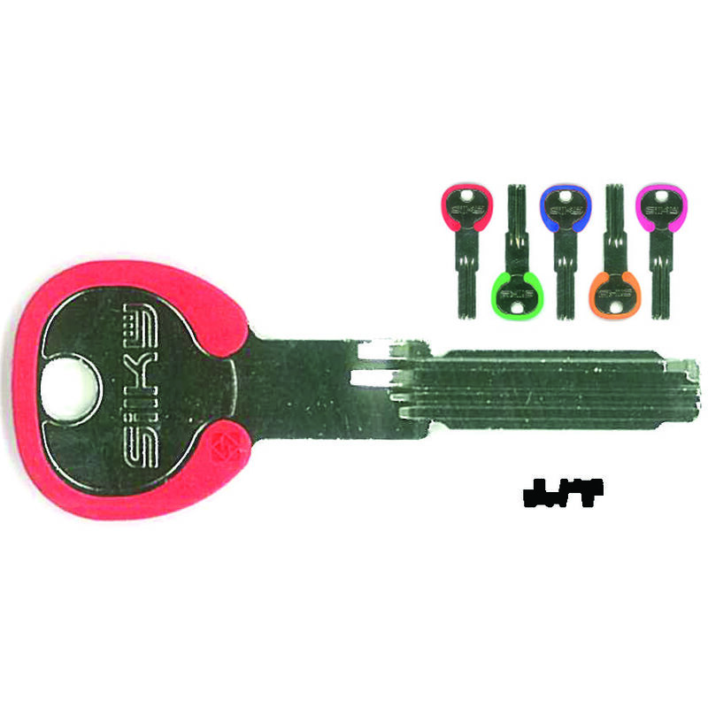 foto del prodotto chiavi punzonate per cilindri cisa 6 7 spine cs70dz cs70dz silky 5 colori assortiti