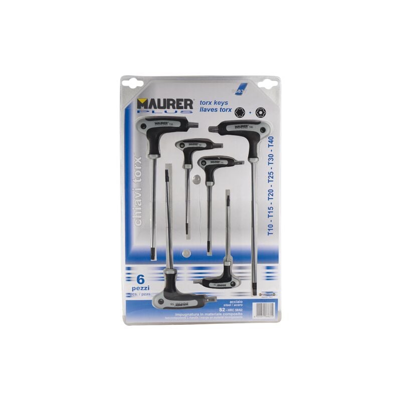 foto del prodotto chiavi torx a t lunghe prof. maurer - 6pz