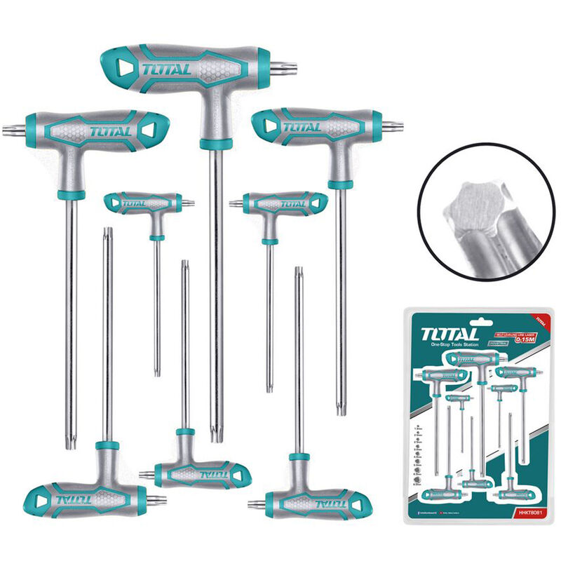 foto del prodotto chiavi torx impugnatura a t t10 t50 set 8pz total