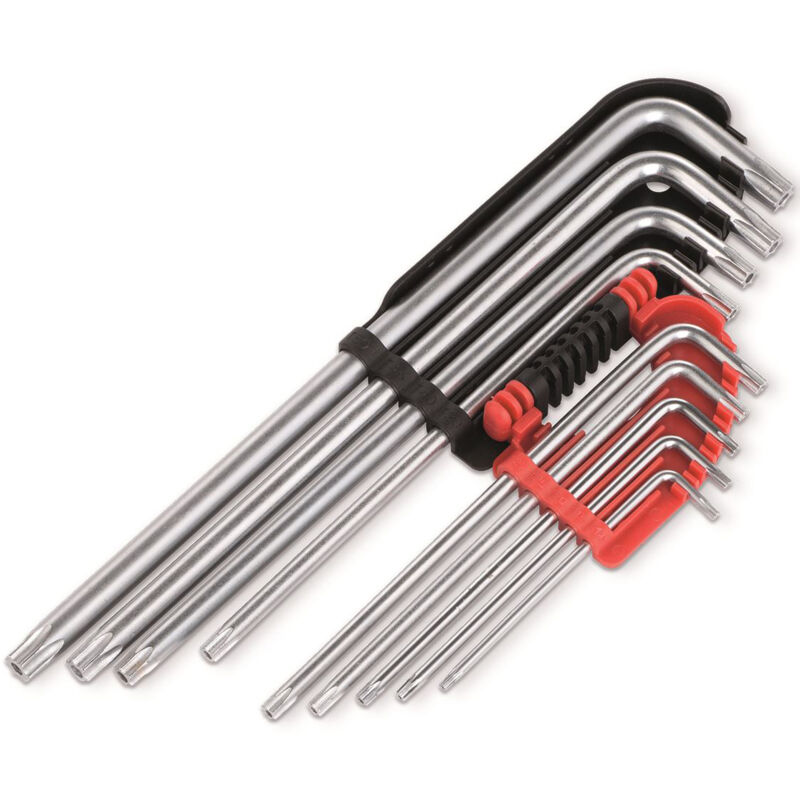foto del prodotto chiavi torx lunghe 6 punte 9 pezzi
