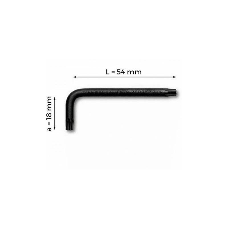 foto del prodotto chiavino usag t15 torx 280 tx maschio lunghezza 54 mm 28605 