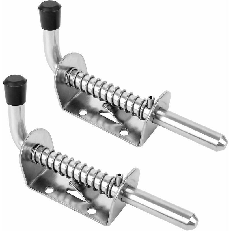foto del prodotto chiavistelli a molla in acciaio, chiavistelli e serrature per porte, chiavistello a molla in acciaio inox 304, serratura per porta da 128 mm per