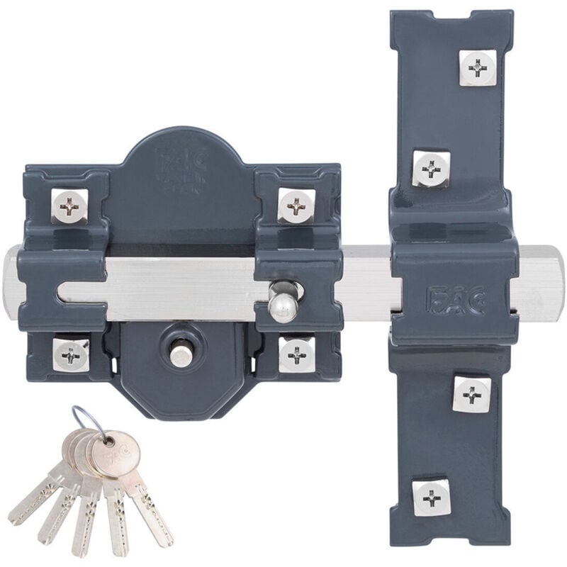 foto del prodotto chiavistello di sicurezza fac 301-r/80 acciaio grigio scuro 50 mm 80 mm