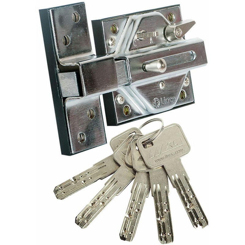 foto del prodotto chiavistello di sicurezza lince 7930r 97930rhl cromato ferro