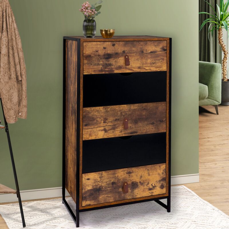 foto del prodotto chicago cassettone a 5 cassetti da 60 cm cassettone settimanale di design industriale