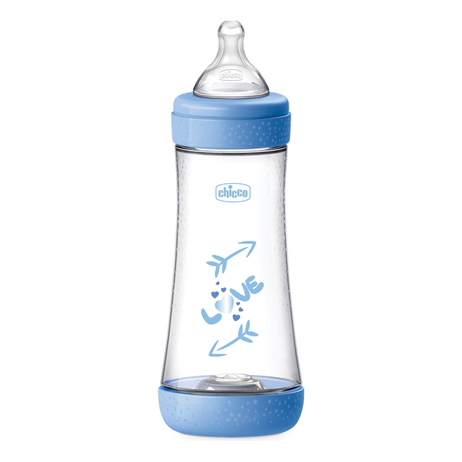 foto del prodotto chicco biberon neonato perfect 5 biberon azzurro flusso veloce 4 mesi 300 ml