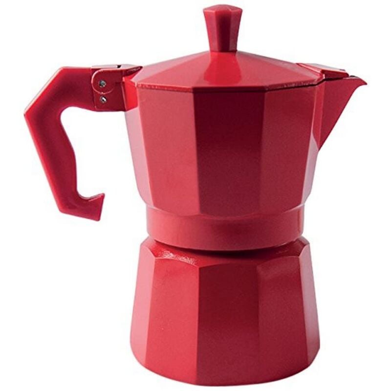 foto del prodotto chicco colo caffettiera, alluminio, rosso, 3 tazze excelsa