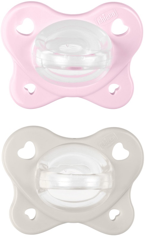foto del prodotto chicco dual soft succhietto rosa 2-6 mesi 2 pezzi