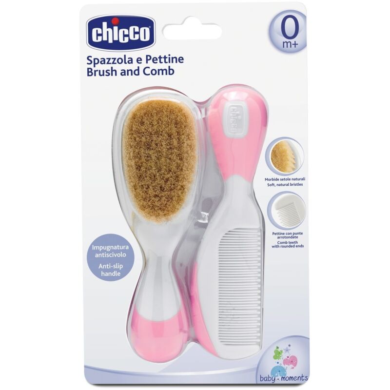 foto del prodotto chicco spazzola e pettine 0m rosa
