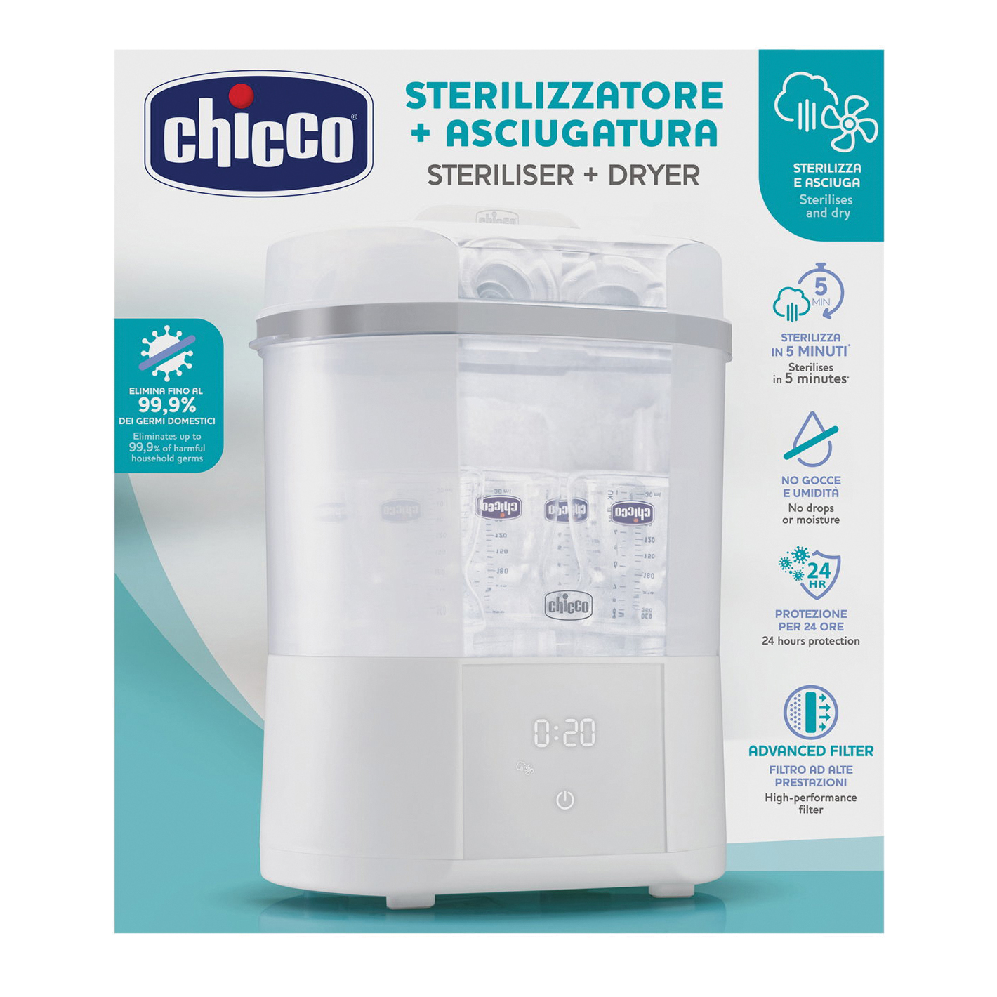 foto del prodotto chicco sterilizzatore e asciugatore