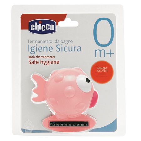 foto del prodotto chicco termometro da bagno pesce palla colore rosa 1 pezzo