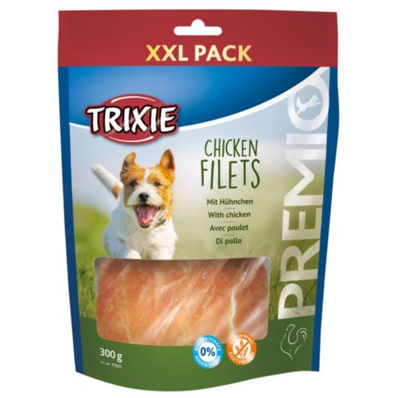 foto del prodotto chicken filets premio xxl pack pour chien 300g trixie