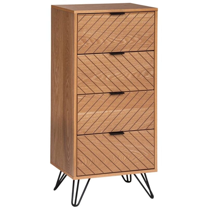 foto del prodotto chiffoniera in legno e metallo naomi con 4 cassetti atmosphera cr ateur d int rieur
