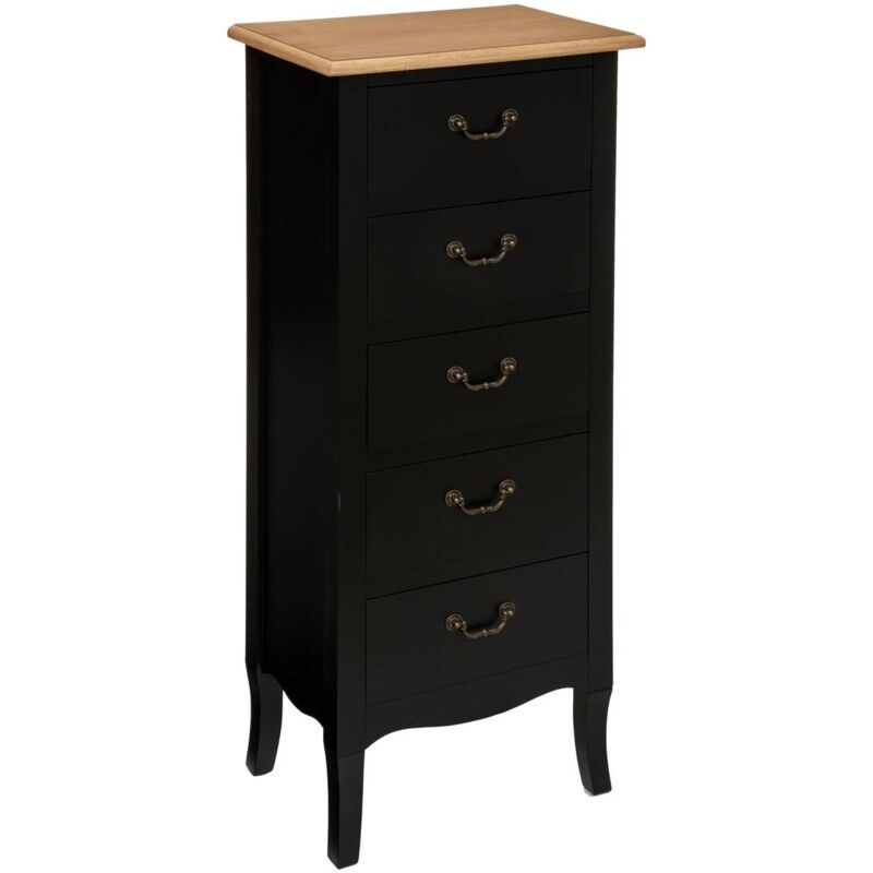 foto del prodotto chiffoniera nera chrysa 5 cassetti atmosphera cr ateur d int rieur