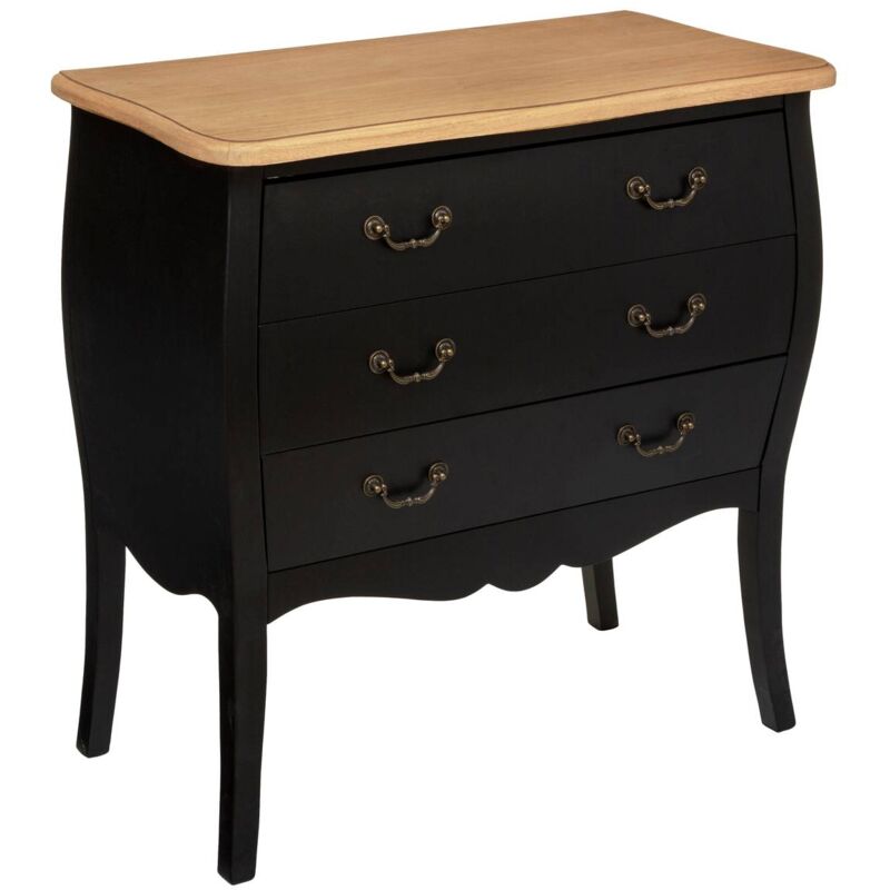 foto del prodotto chiffoniera nera chrysa a 3 cassetti atmosphera cr ateur d int rieur