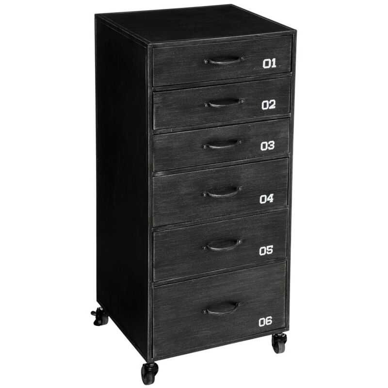 foto del prodotto chiffoniere in metallo grigio sevin 6 cassetti atmosphera cr ateur d int rieur