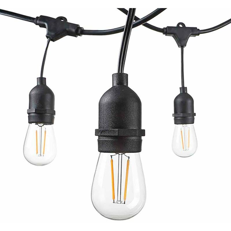 foto del prodotto chiglia nera sospeso ip65 6m per 10 lampadine e27