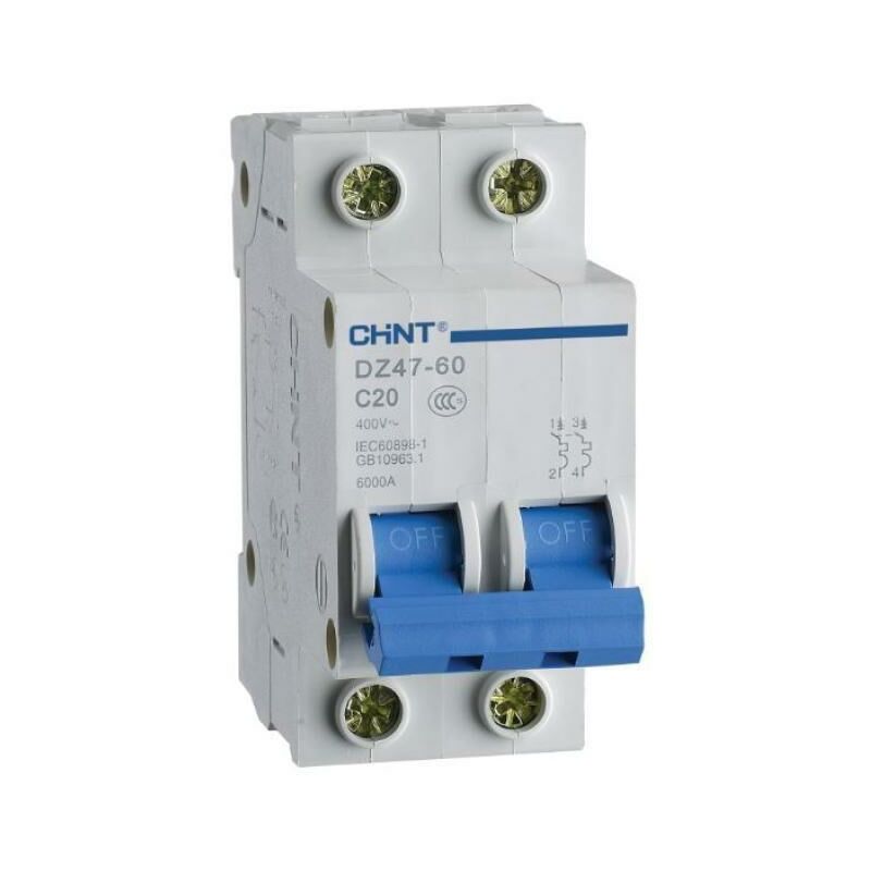 foto del prodotto chint eb c6 1pn 4,5 interruttore magnetotermico 1p n 6a curva c 328397