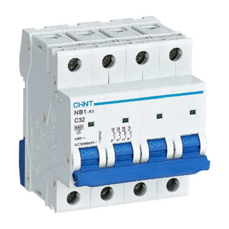 foto del prodotto chint nb1 63 c16 4p 6 interruttore magnetotermico 4p 16a curva c 6ka 4m