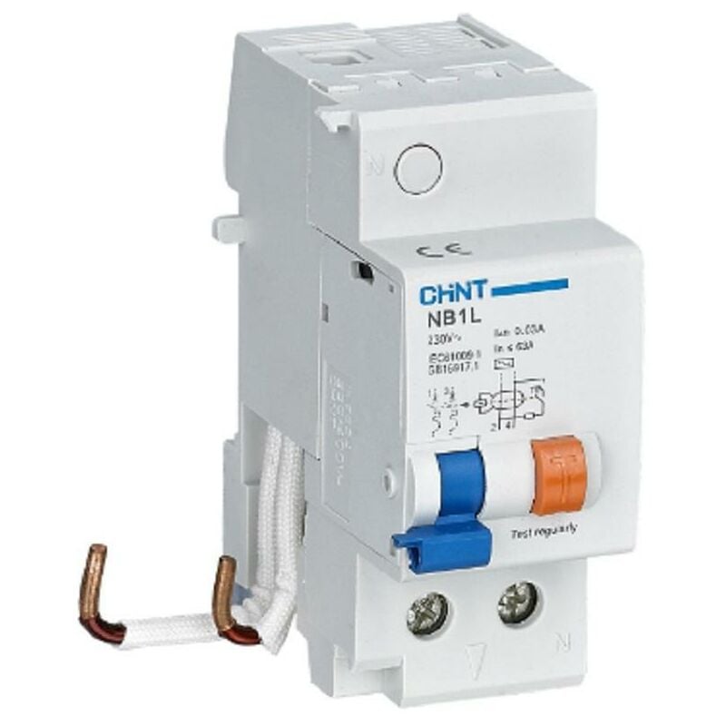 foto del prodotto chint nb1l 63 2p ac300 blocco differenziale accoppiabile 2p 50 63a 300ma tipo ac 198424