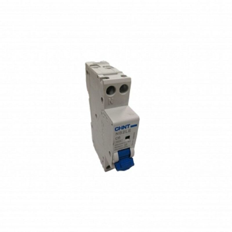 foto del prodotto chint nb2le c6 1pn 6 ac30 interruttore magnetotermico 1pn c6 30ma ac 6ka 1m