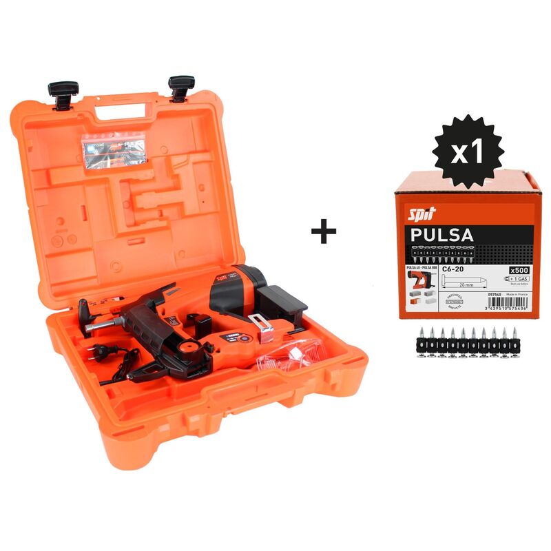 foto del prodotto chiodatrice a gas p40p con 500 chiodi c6 20 spit 019323