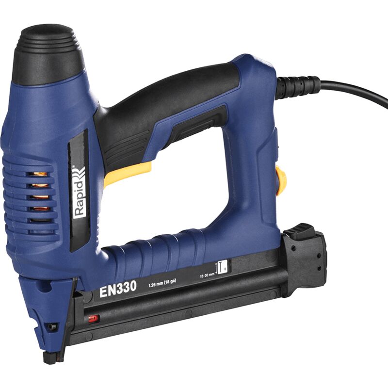 foto del prodotto chiodatrice elettrica di finitura en330 per graffe 8 15 30 mm scatola rapid isaberg 5001481