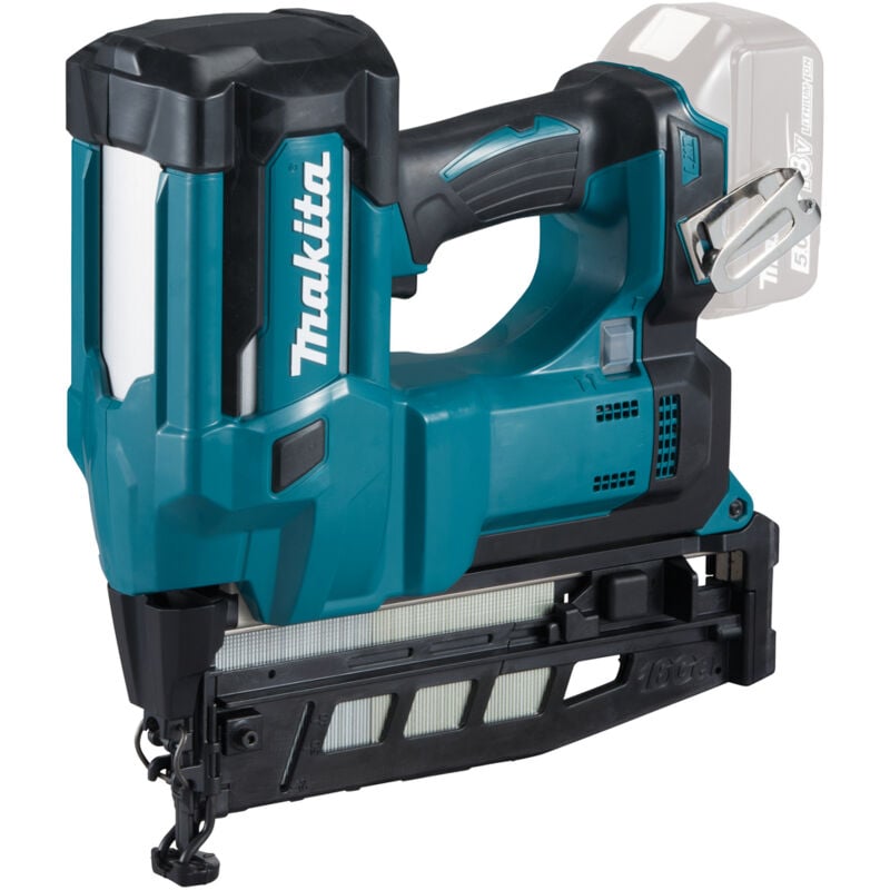 foto del prodotto chiodatrice verticale a batteria makita dbn600z 18v, 25 64 mm, senza batteria e caricabatterie