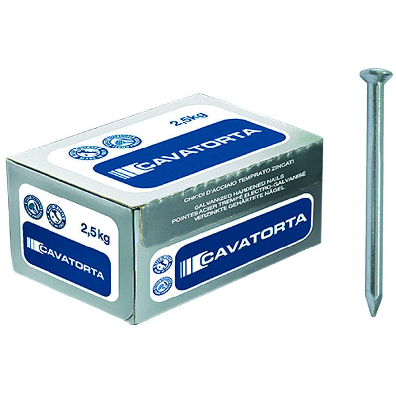 foto del prodotto chiodi acciaio temperato testa bombata zincati mm.3,5x50