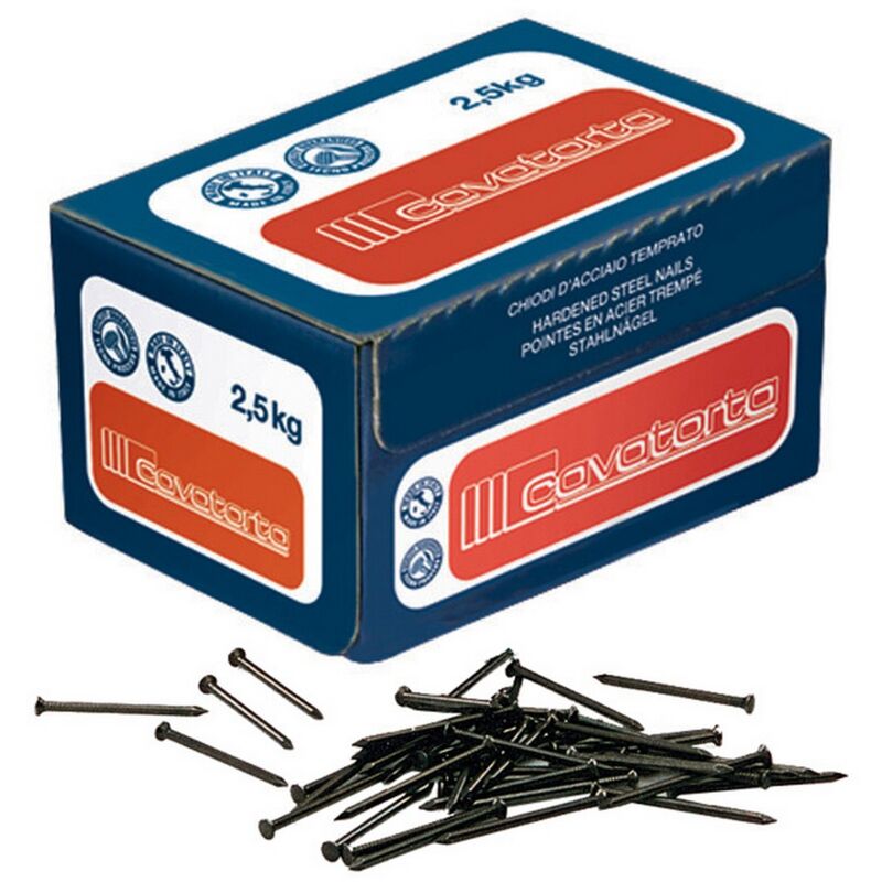 foto del prodotto chiodi in acciaio cavatorta - 2 kg - misura 3,5 mm - 7 cm