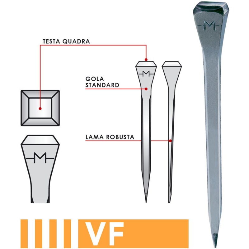 foto del prodotto chiodi mondial per cavalli da passeggiata vf vf6,5 54 mm da 250 pz