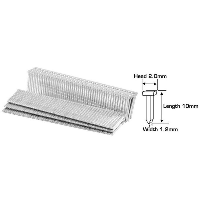 foto del prodotto chiodi per chiodatrice sparachiodi punti 10mm 10000pz 10cf x 1000pz total