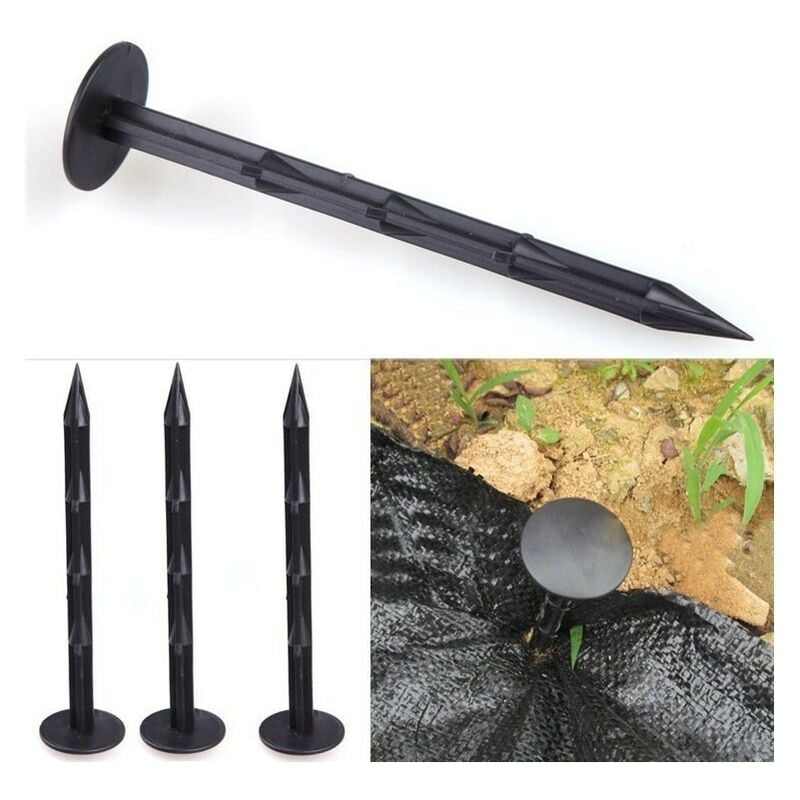 foto del prodotto chiodi plastica ferma pacciamatura orti giardini 15 cm 50 pz