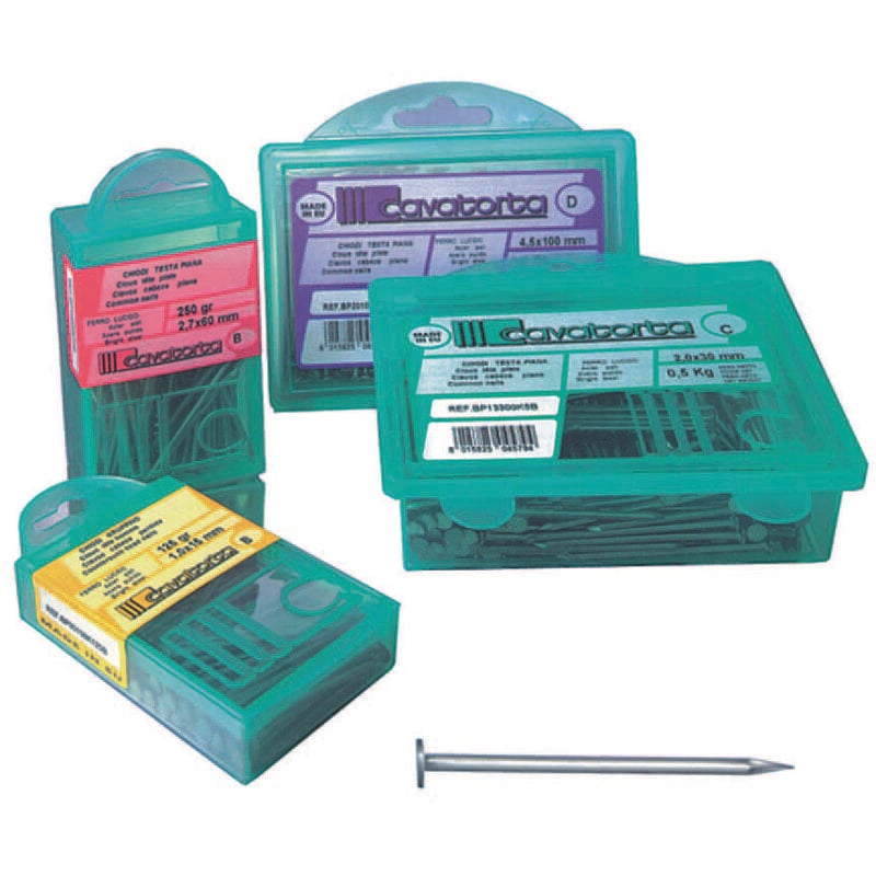 foto del prodotto chiodi testa piana bricoline mm. 2,0 13x30 gr.125