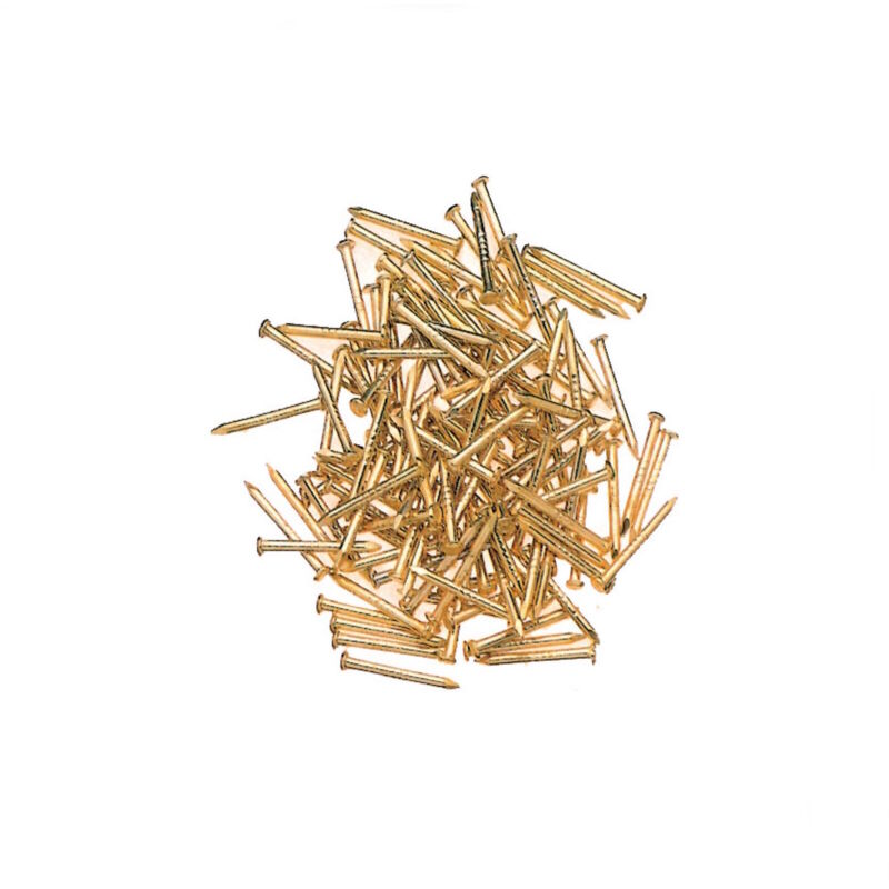 foto del prodotto chiodini testa bombata 1,2 cm spessore 1,5 ferro ottonato 100 pz